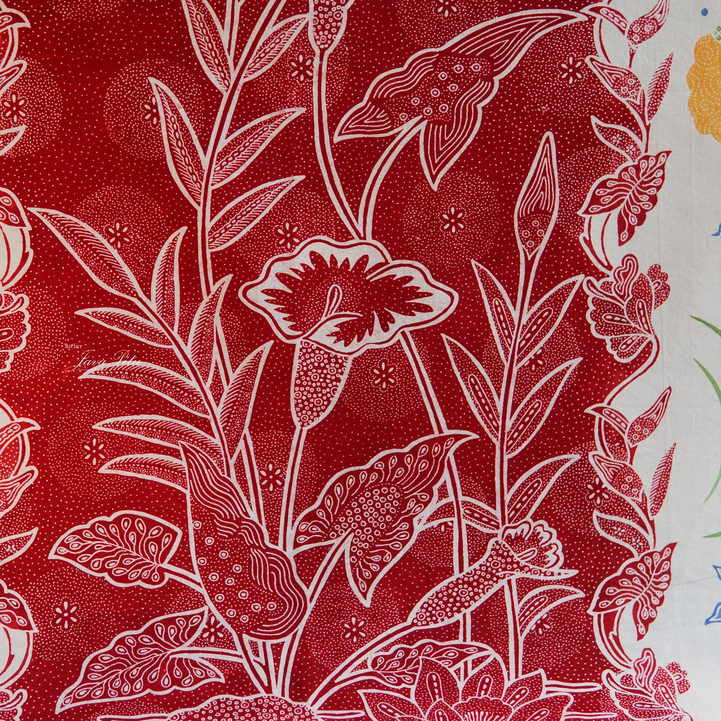 JavaPitu - Sarung Batik Cap Tulis Ikan Koi Bunga Lotus - Handmade Batik