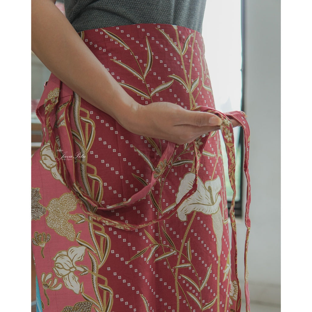 JavaPitu - Kain Batik Halus Arum Lily - Kain Lilit - Rok Lilit - 6404 - Pink