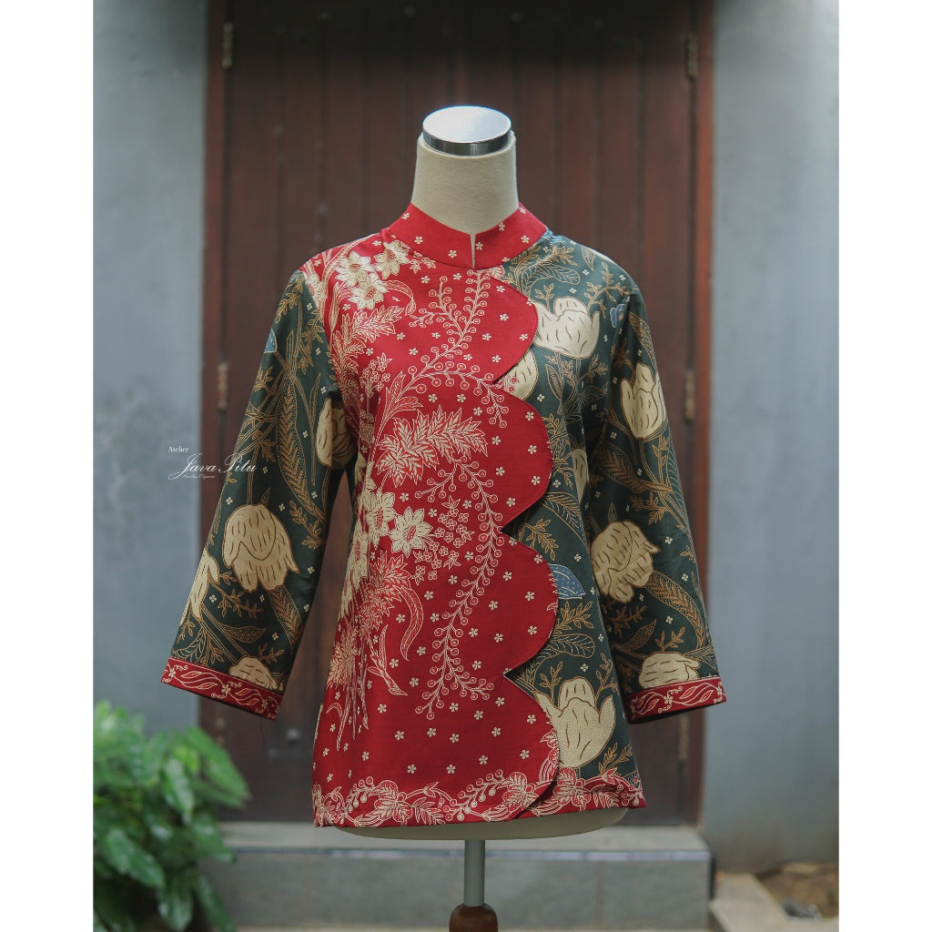 JavaPitu - Blouse Lace Van Java - Noctarubi - 6421