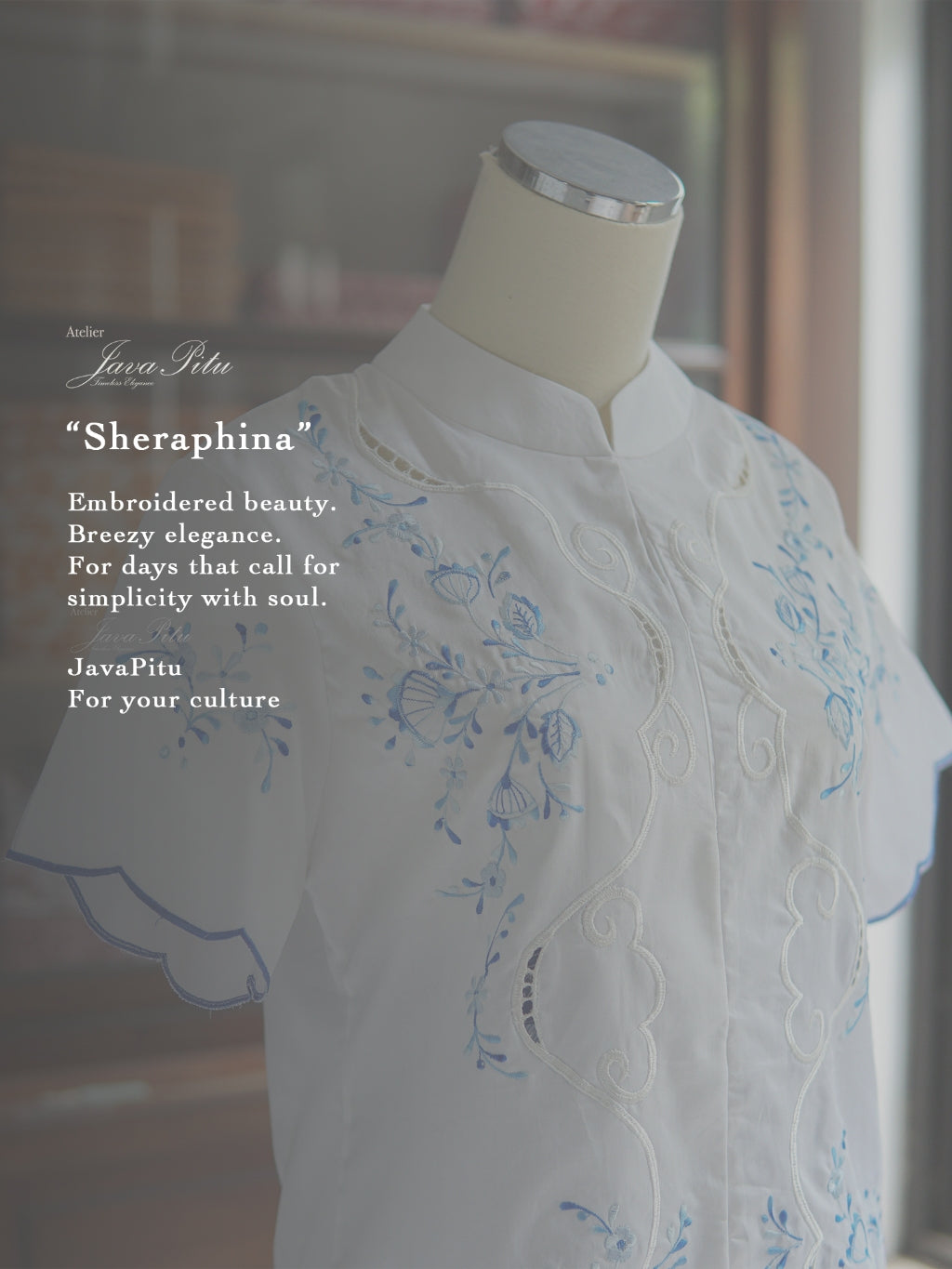 JavaPitu - Blouse Seraphina - Handmade Embroidery - 6425