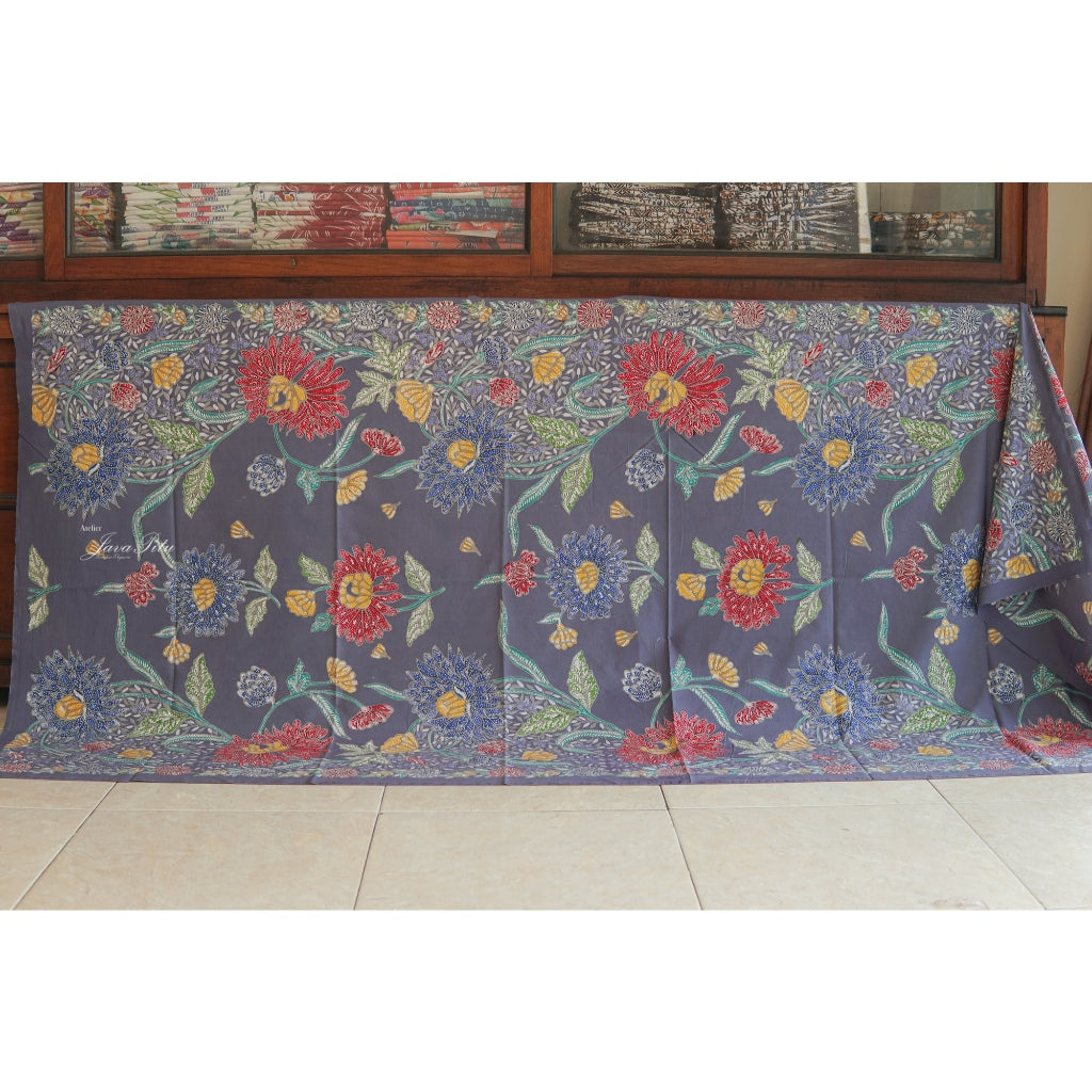 Batik Tulis Cap Tradisional - Chrysant Black - Javapitu