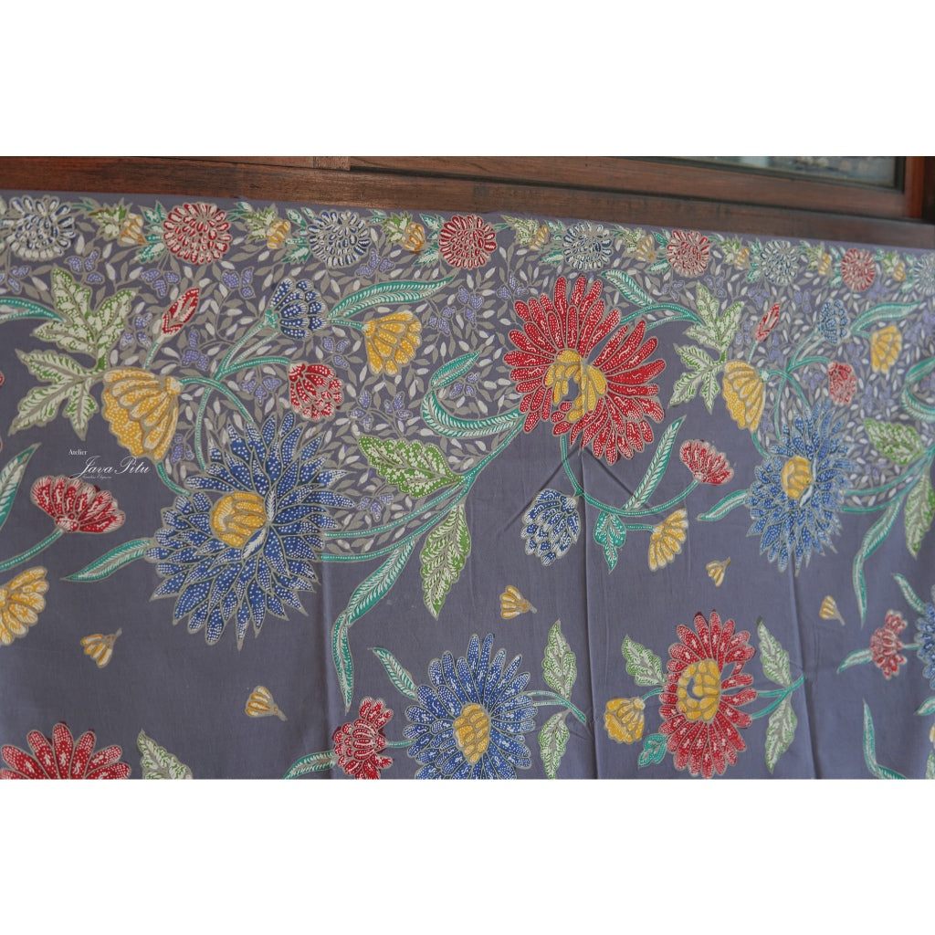 Batik Tulis Cap Tradisional - Chrysant Green - Javapitu