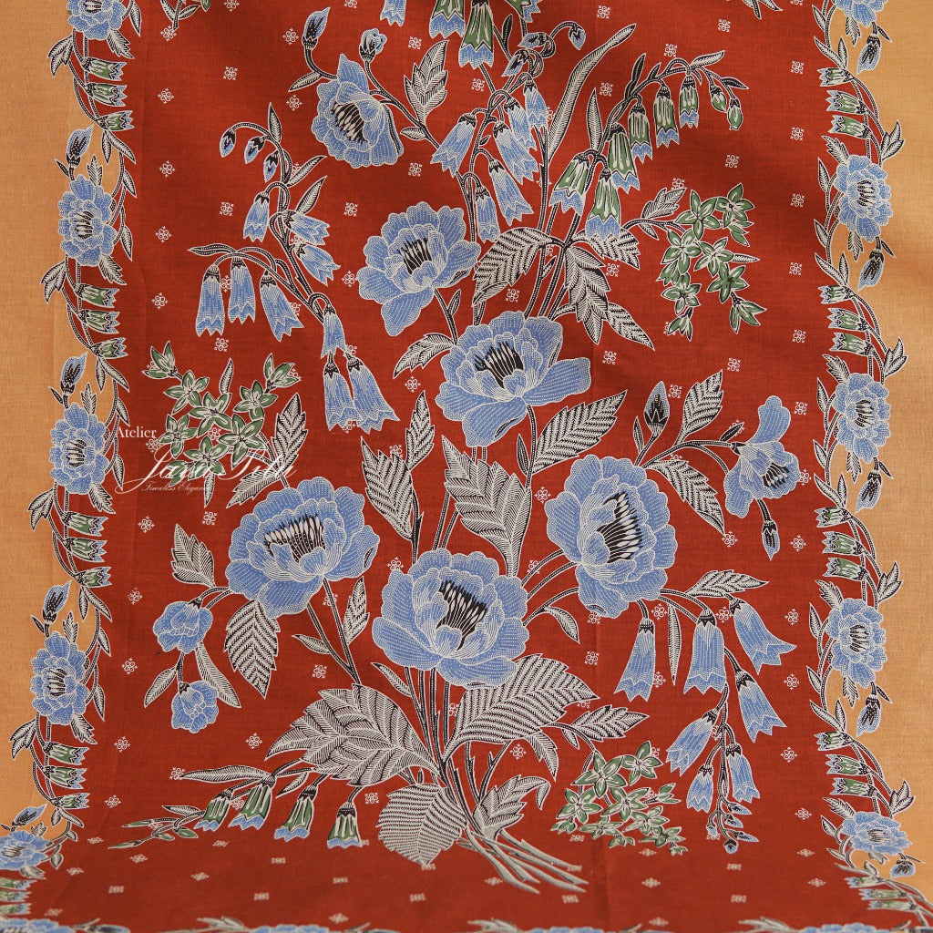 Batik Textile - Peony - LatteCharm