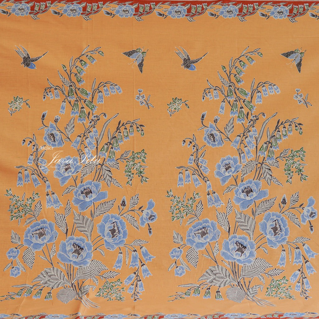Batik Textile - Peony - LatteCharm