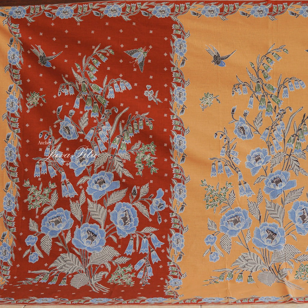 Batik Textile - Peony - LatteCharm