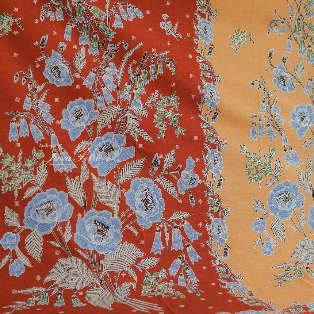 Batik Textile - Peony - LatteCharm