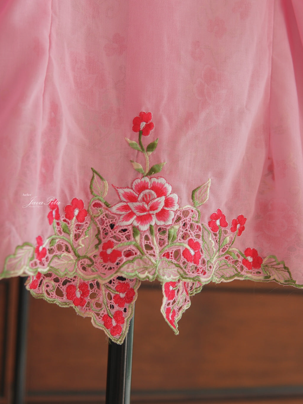 Kebaya Pink Flower Red - JavaPitu