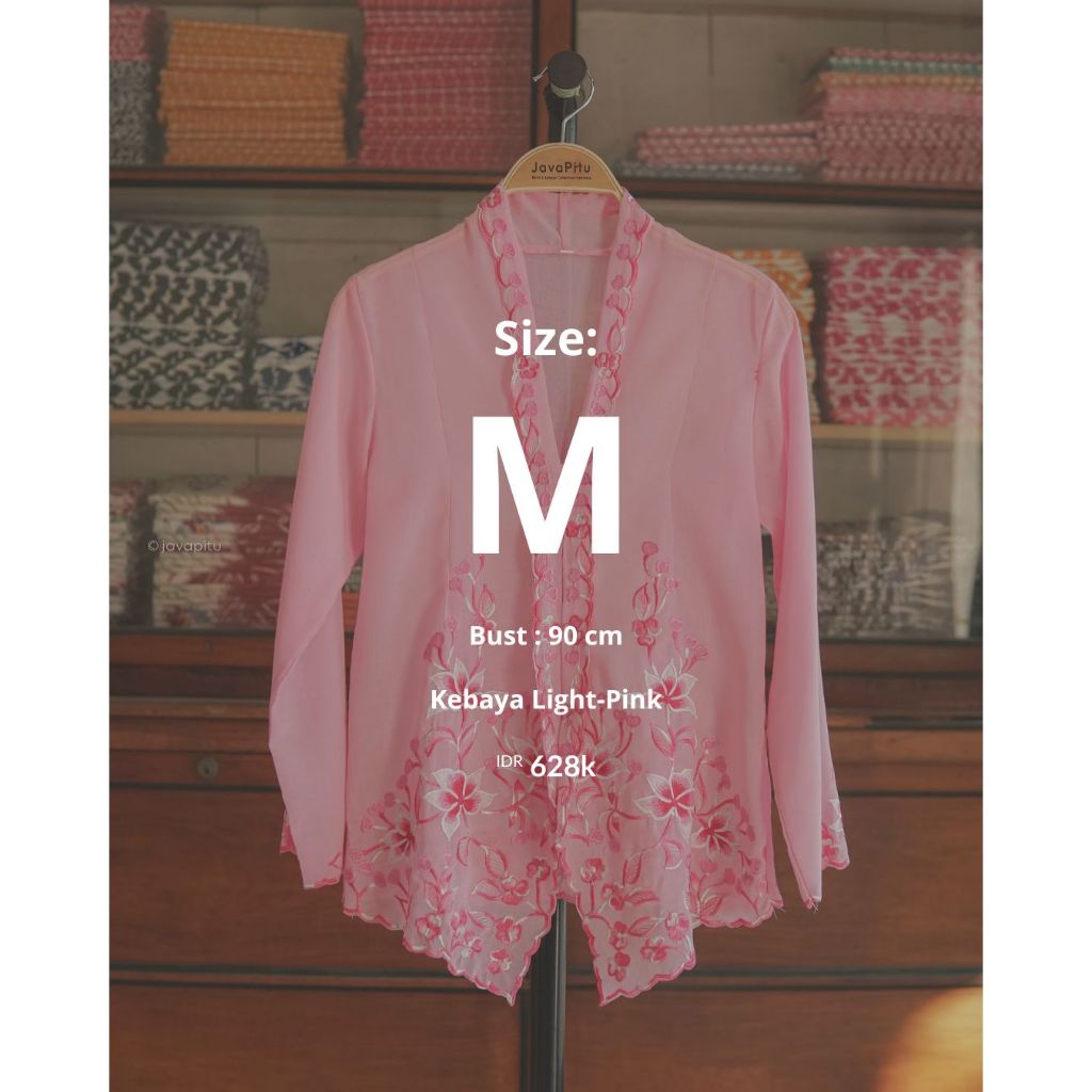Kebaya Light Pink - JavaPitu - HandMade Embroidery