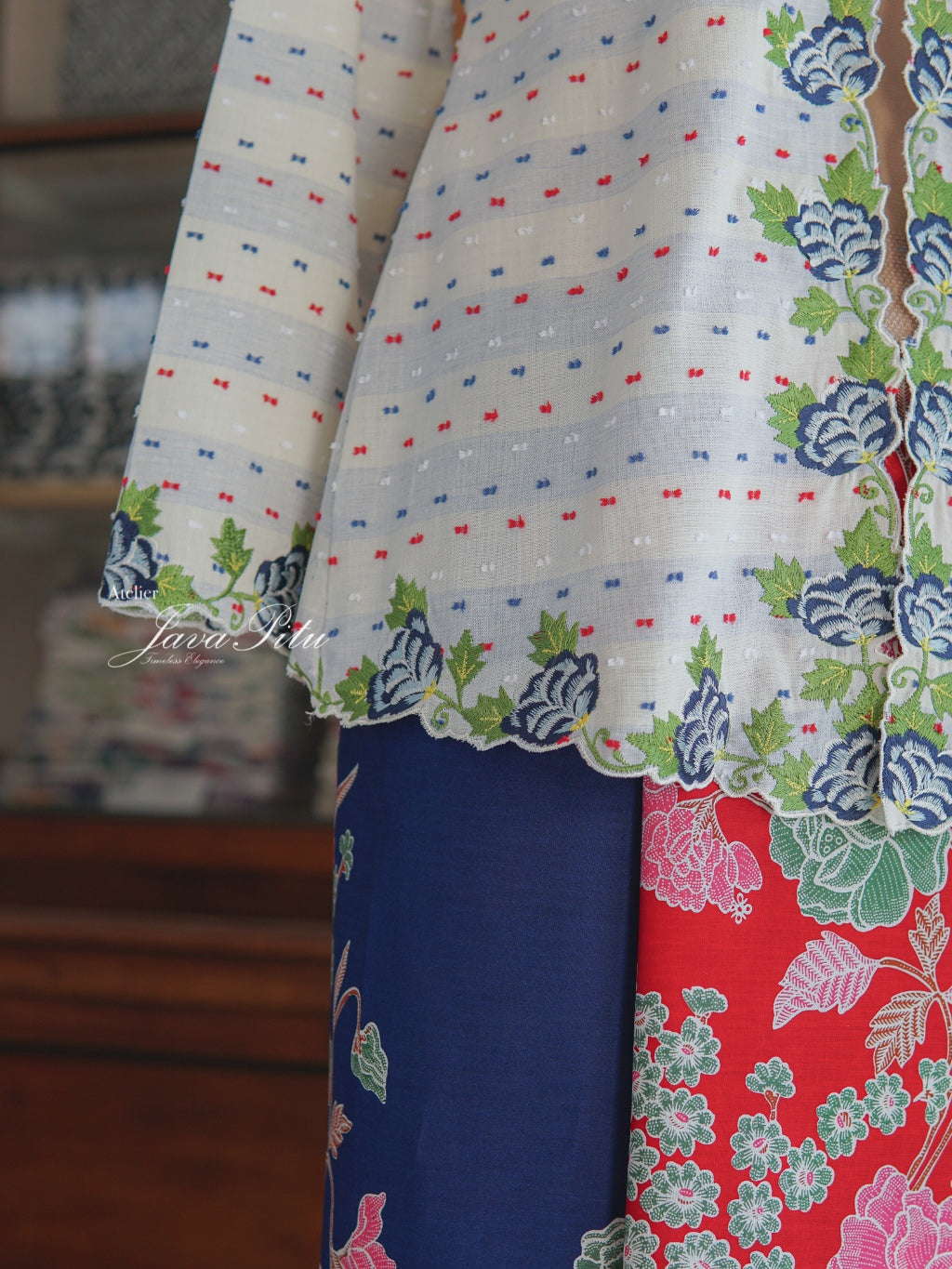 Kebaya Seruni Alun - Handmade Embroidery by JP