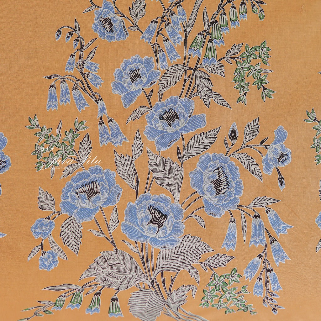 Batik Textile - Peony - LatteCharm