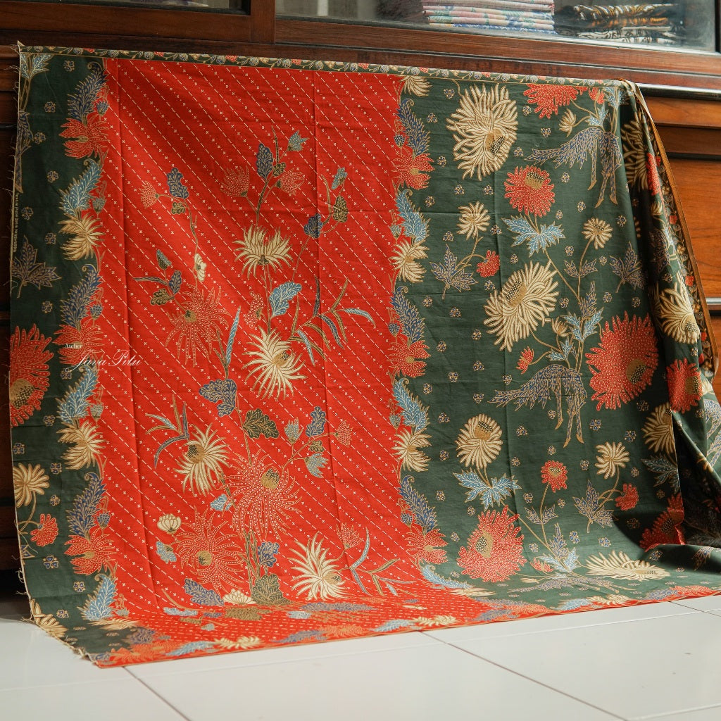 JavaPitu - Kain Batik-Sidoarjo - SeruniBlossom - WineCrimson - Repro Textile