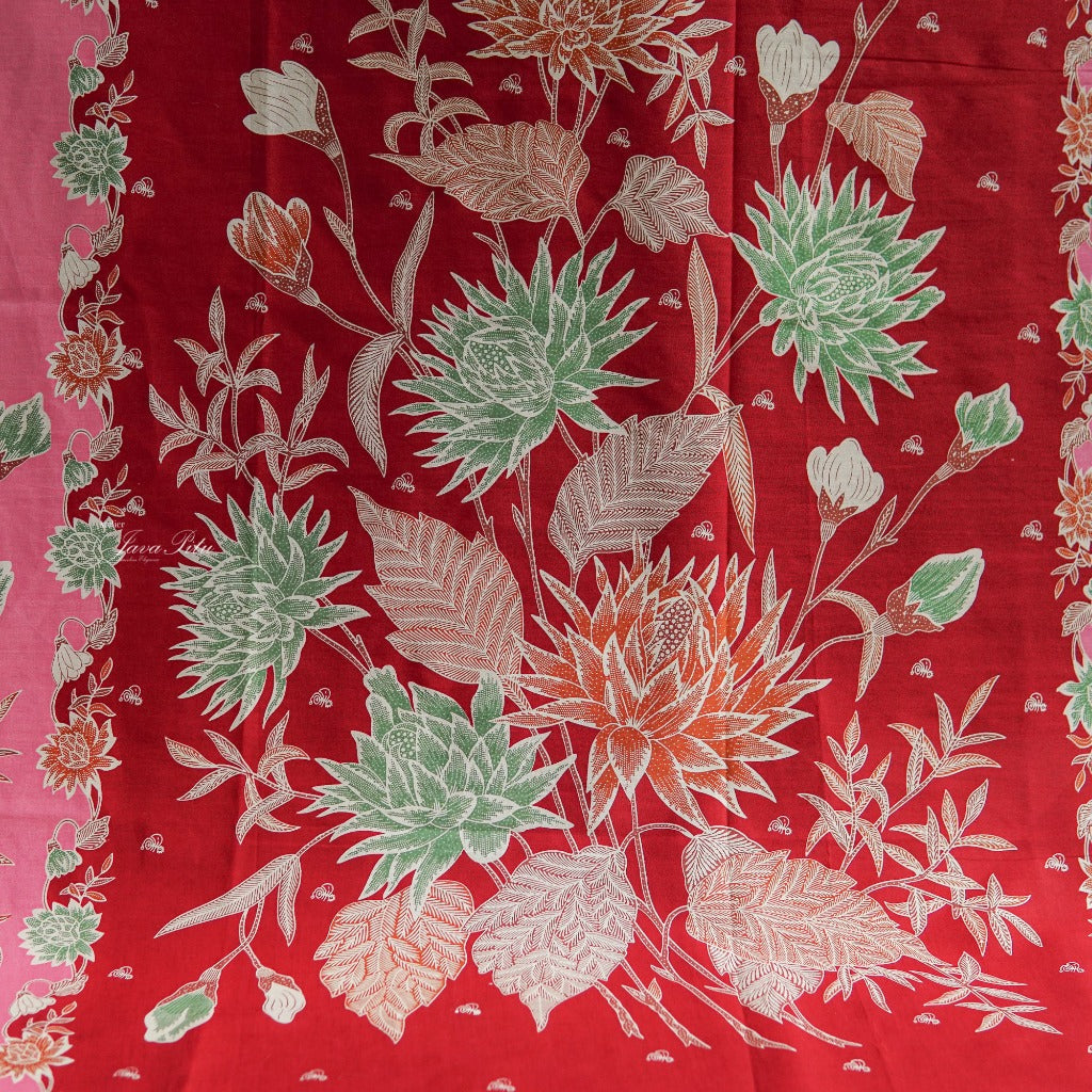 JavaPitu - Kain Batik Chrysanthemum - ThaliaRosa - Repro antique textile