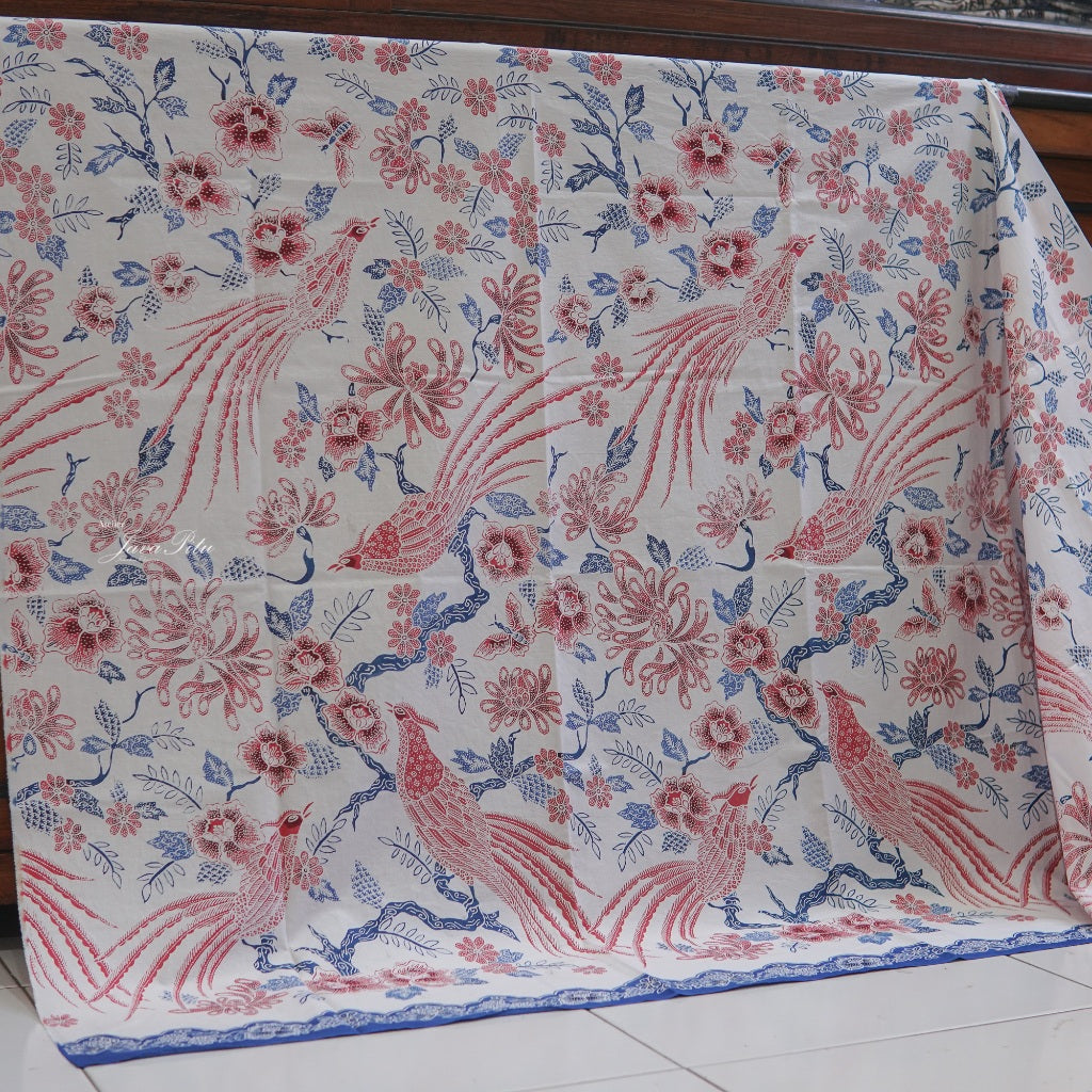Batik Tulis Kombinasi - Cendrawasih RedBlue - 6369