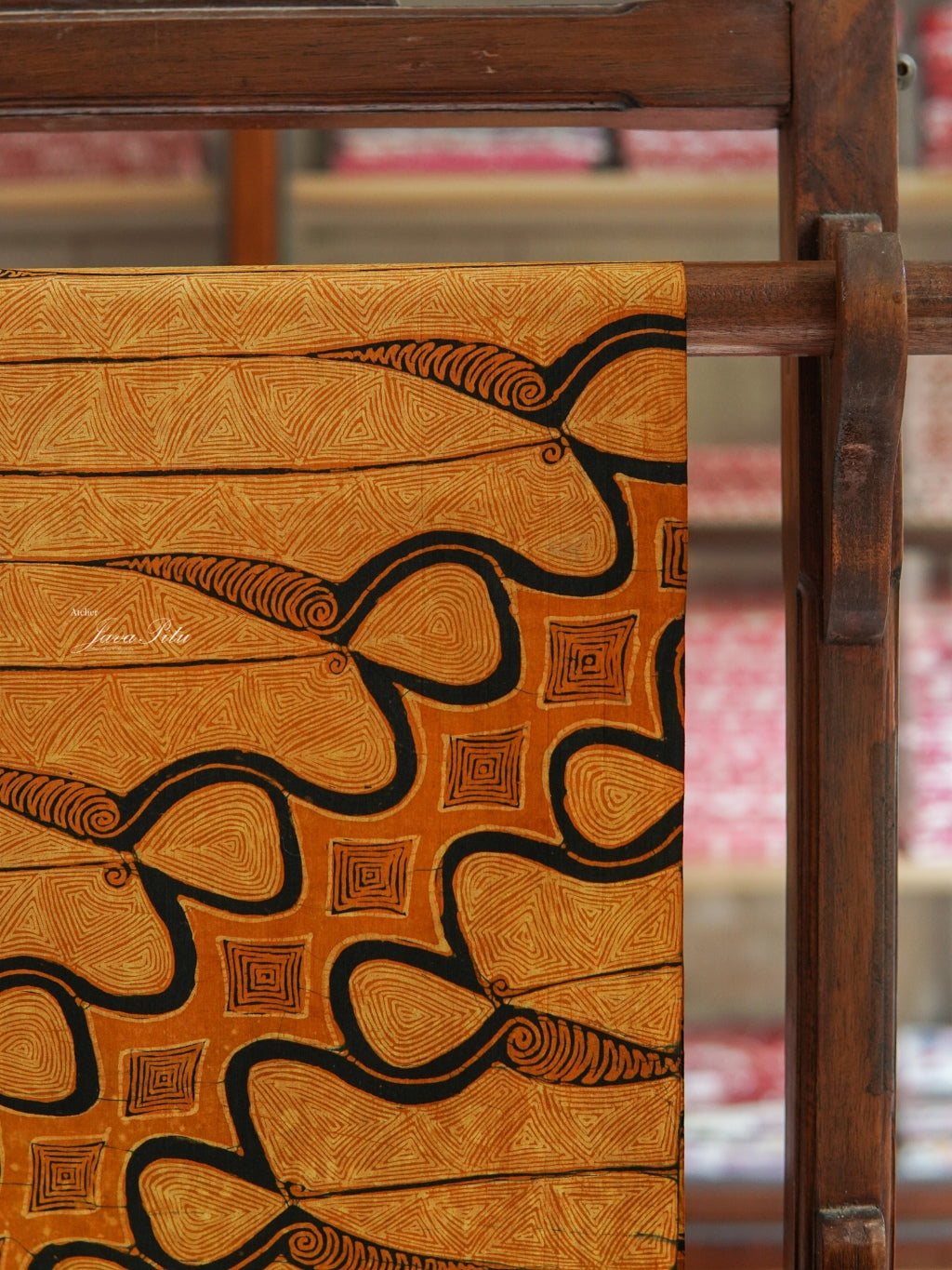 JavaPitu - Batik Tulis Sogan lawasan - Parang Barong latar Omah Gareng
