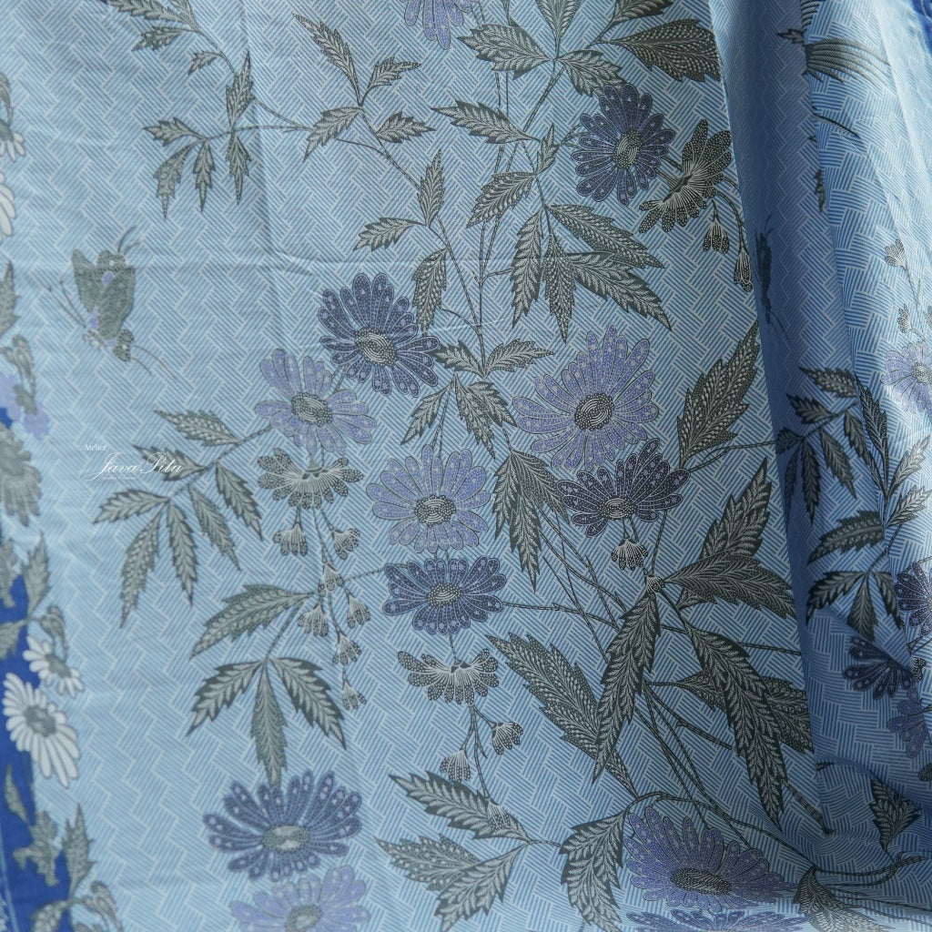 Kain Batik - Chrysanthemum Biru - Kudus - JavaPitu