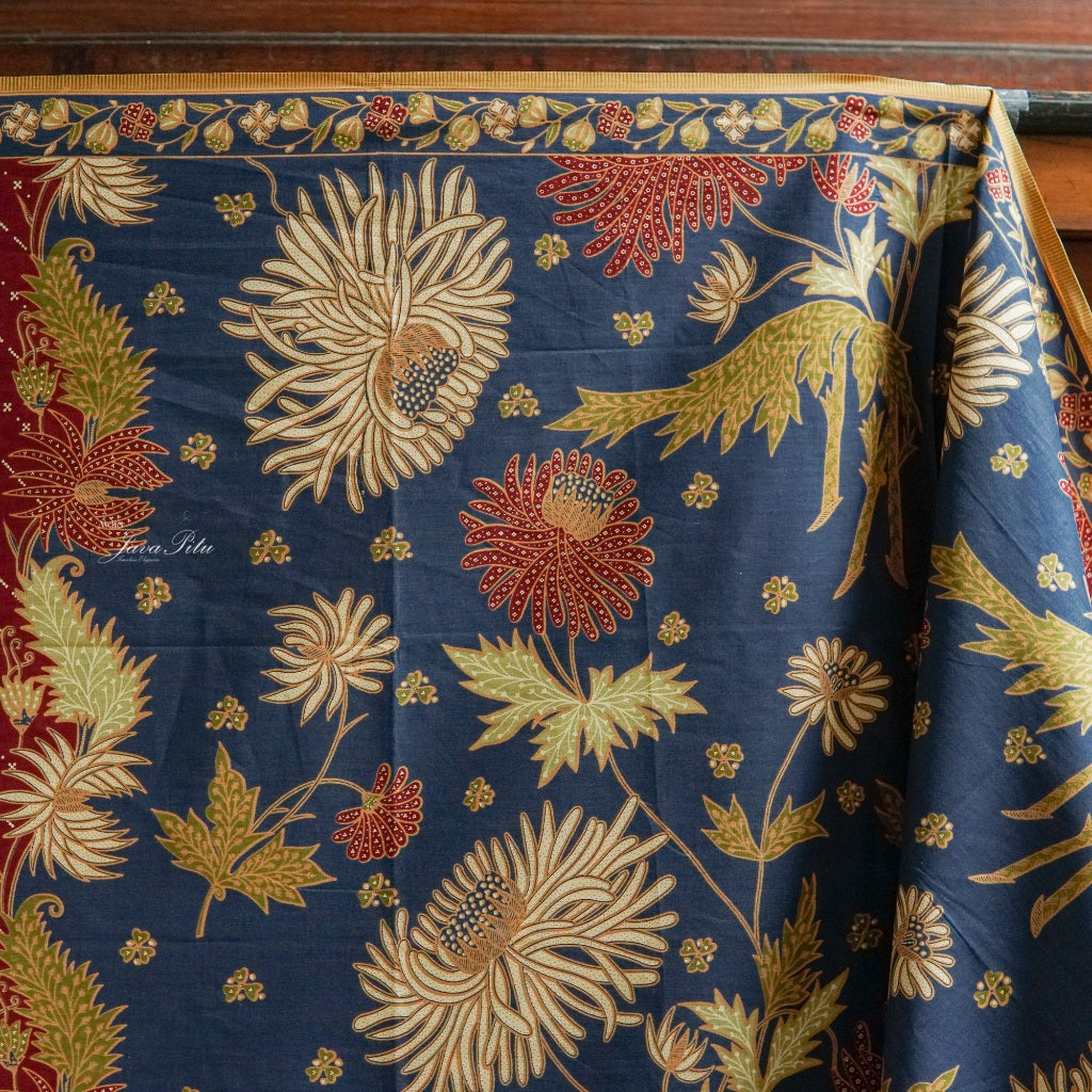 JavaPitu - Kain Batik-Sidoarjo - SeruniBlossom - WineCrimson - Repro Textile