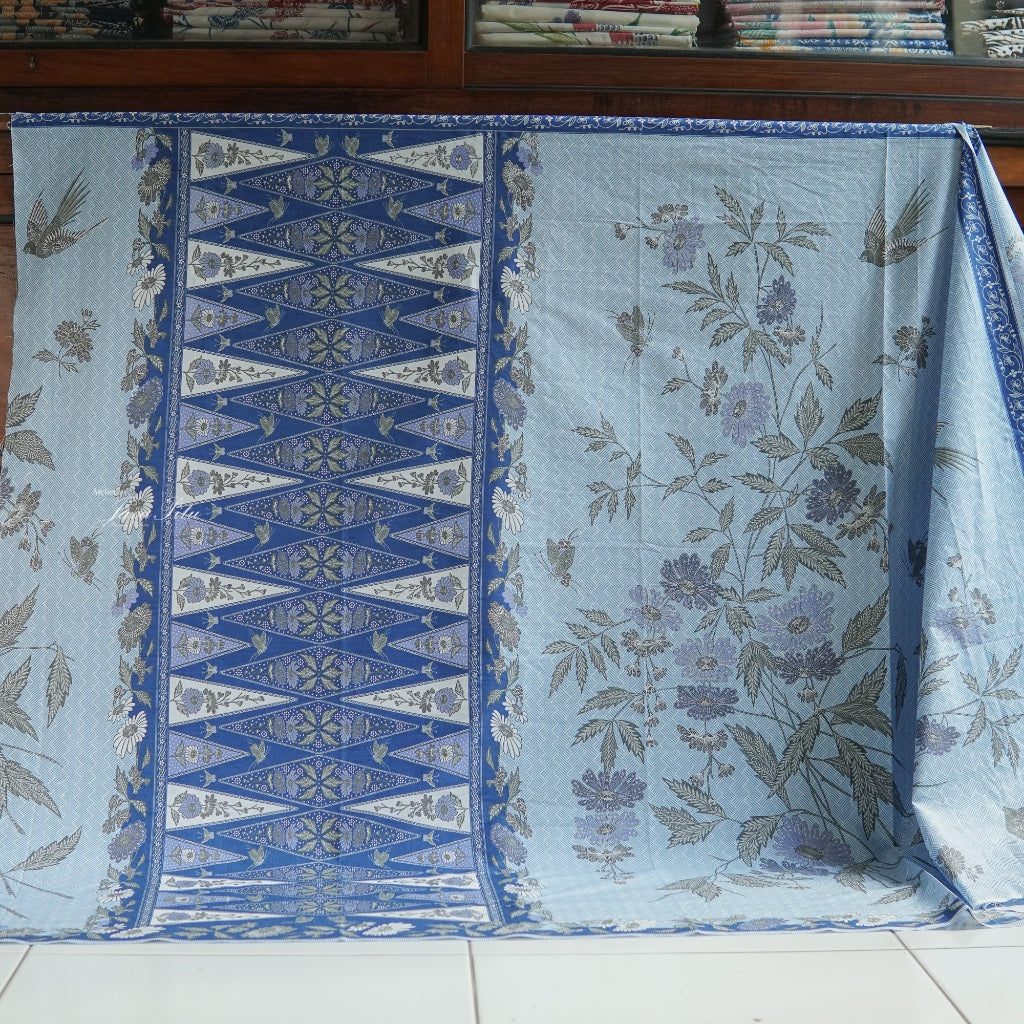 Kain Batik - Chrysanthemum Biru - Kudus - JavaPitu