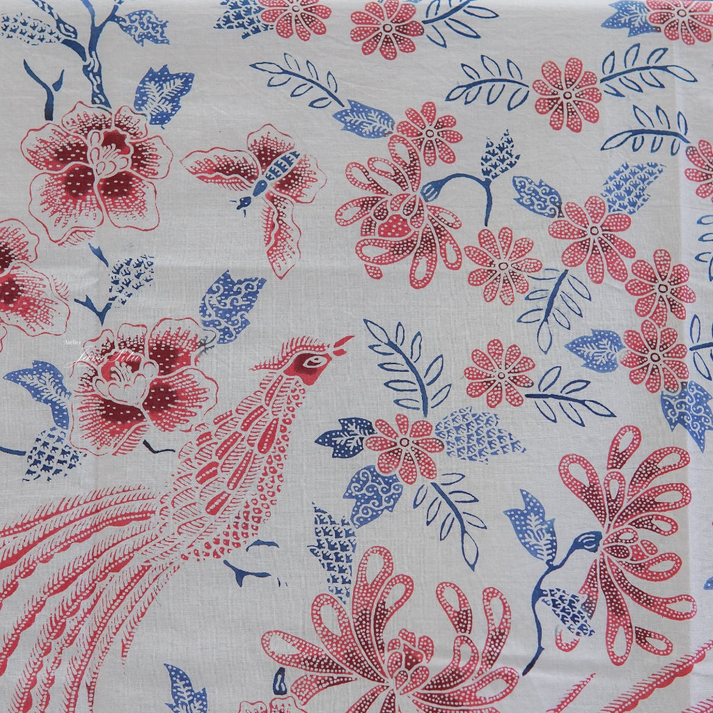 Batik Tulis Kombinasi - Cendrawasih RedBlue - 6369