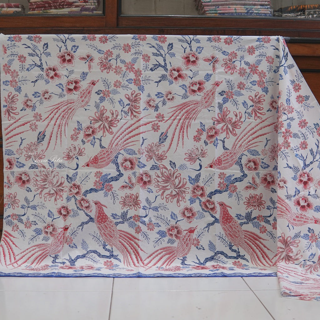 Batik Tulis Kombinasi - Cendrawasih RedBlue - 6369