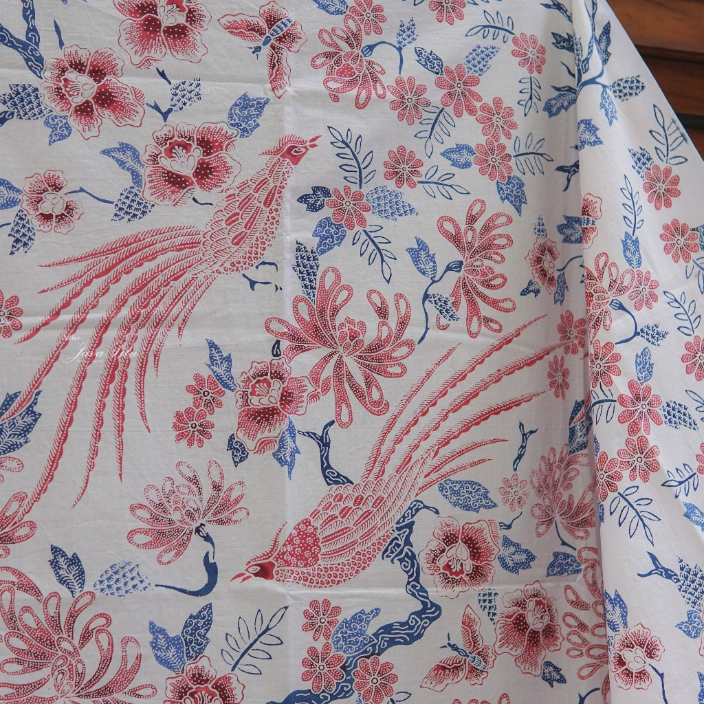Batik Tulis Kombinasi - Cendrawasih RedBlue - 6369