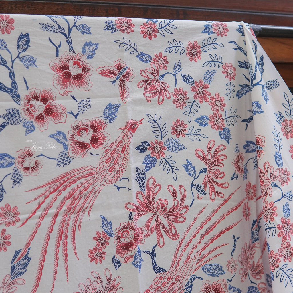 Batik Tulis Kombinasi - Cendrawasih RedBlue - 6369
