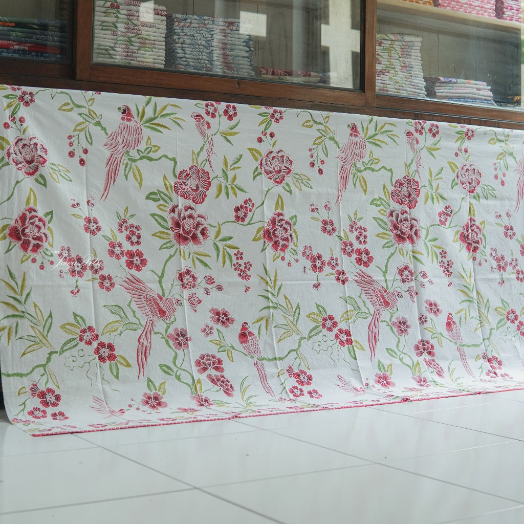 Javapitu - Batik Tulis Kombinasi - LoveBird RedGreen