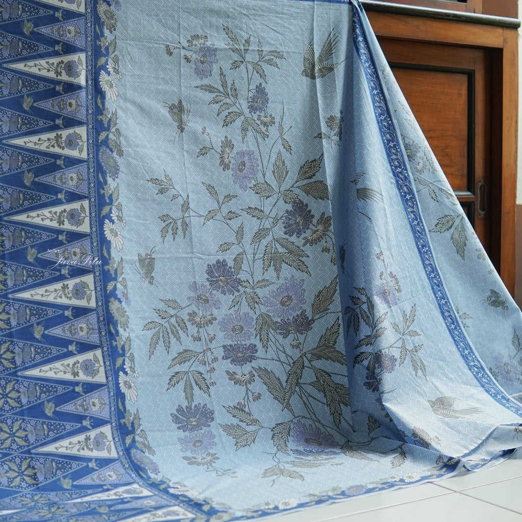 Kain Batik - Chrysanthemum Biru - Kudus - JavaPitu