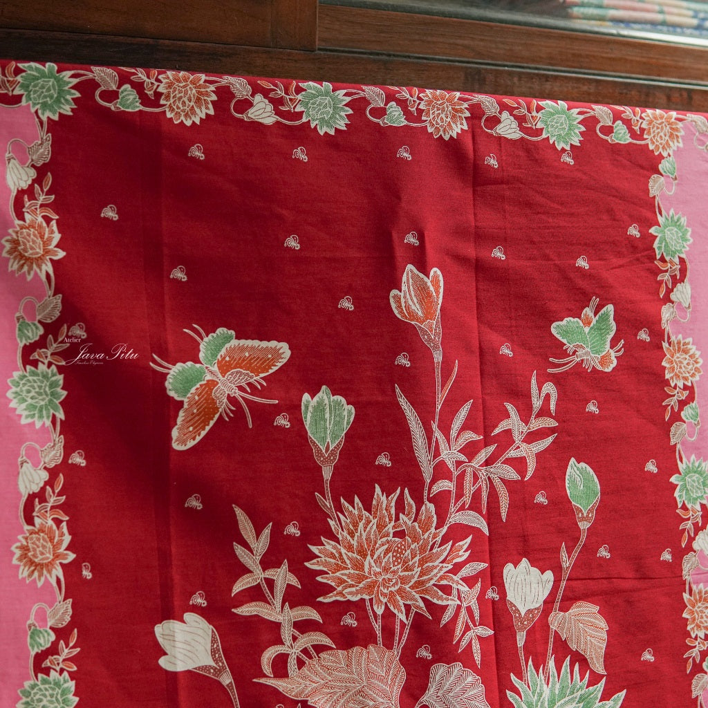 JavaPitu - Kain Batik Chrysanthemum - ThaliaRosa - Repro antique textile