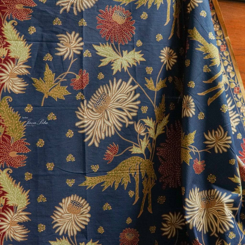 JavaPitu - Kain Batik-Sidoarjo - SeruniBlossom - WineCrimson - Repro Textile