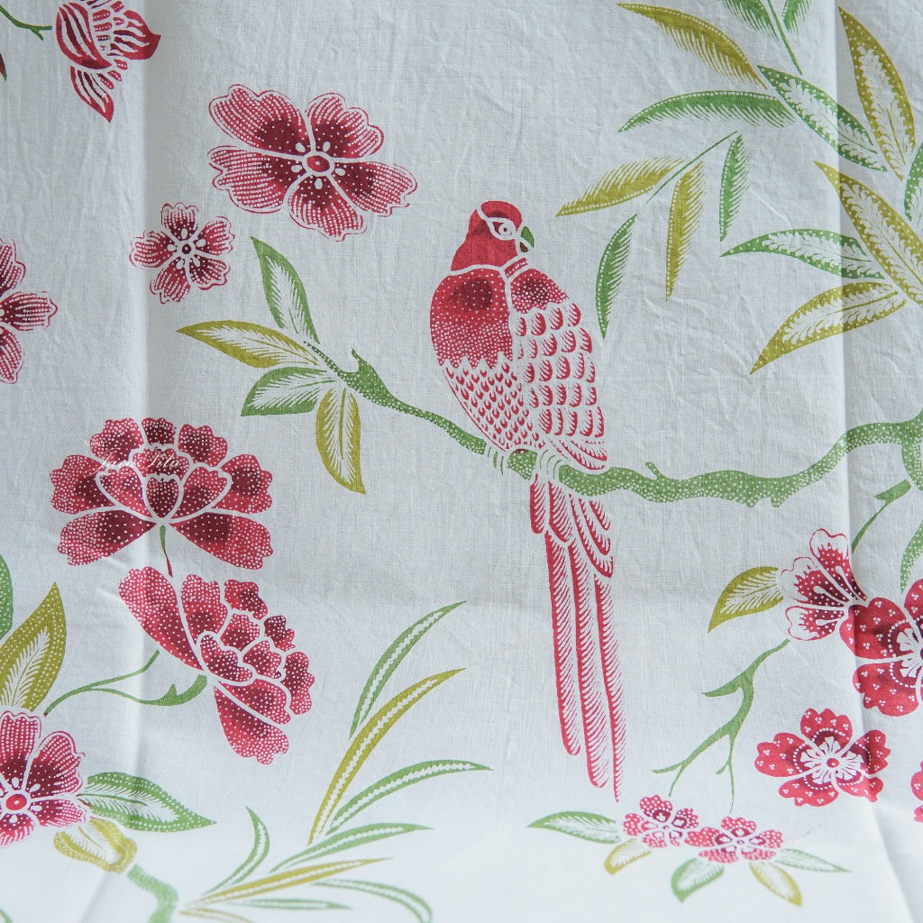 Javapitu - Batik Tulis Kombinasi - LoveBird RedGreen