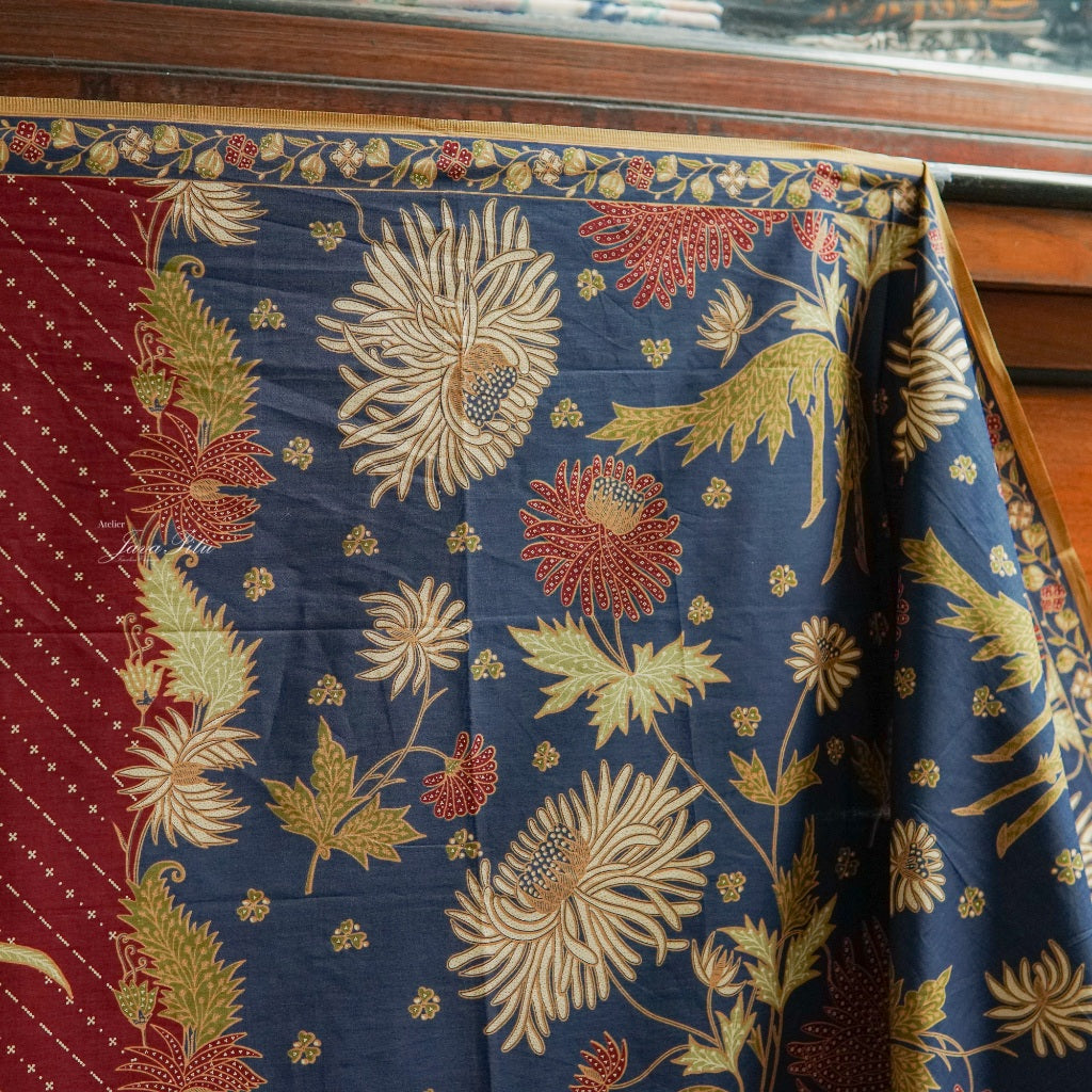 JavaPitu - Kain Batik-Sidoarjo - SeruniBlossom - WineCrimson - Repro Textile
