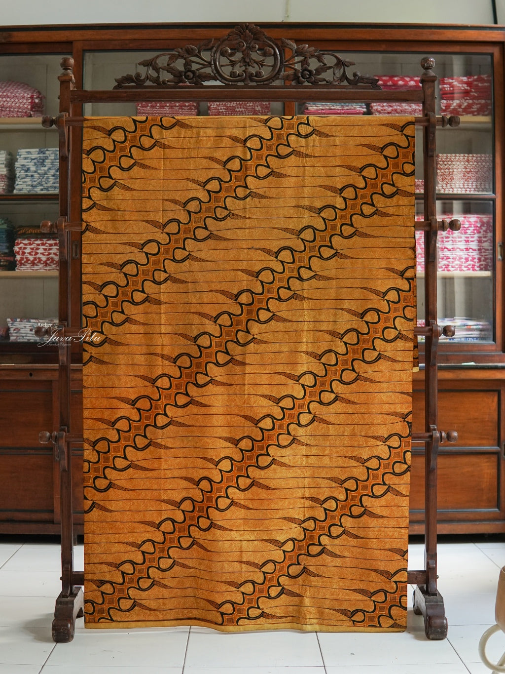 JavaPitu - Batik Tulis Sogan lawasan - Parang Barong latar Omah Gareng