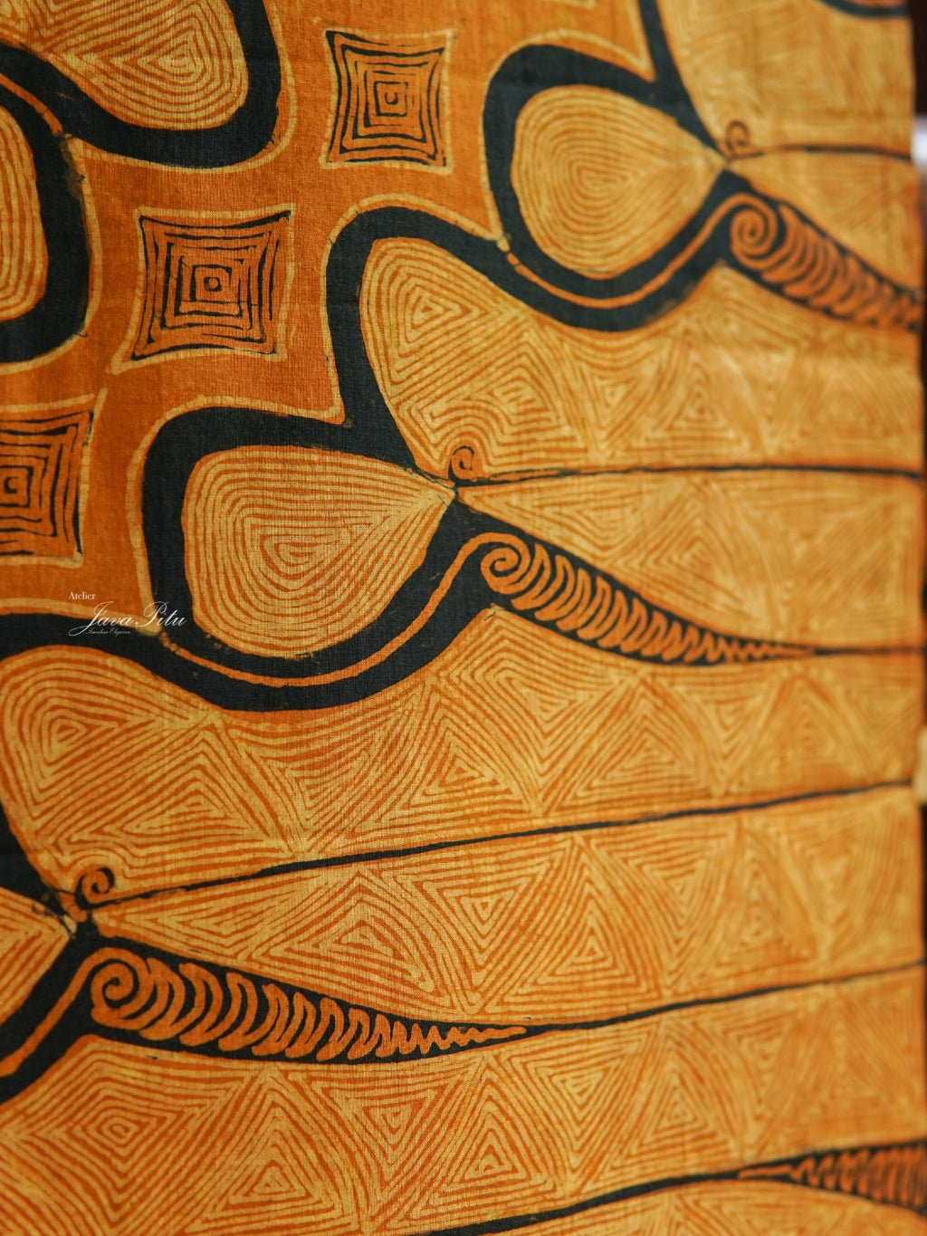 JavaPitu - Batik Tulis Sogan lawasan - Parang Barong latar Omah Gareng