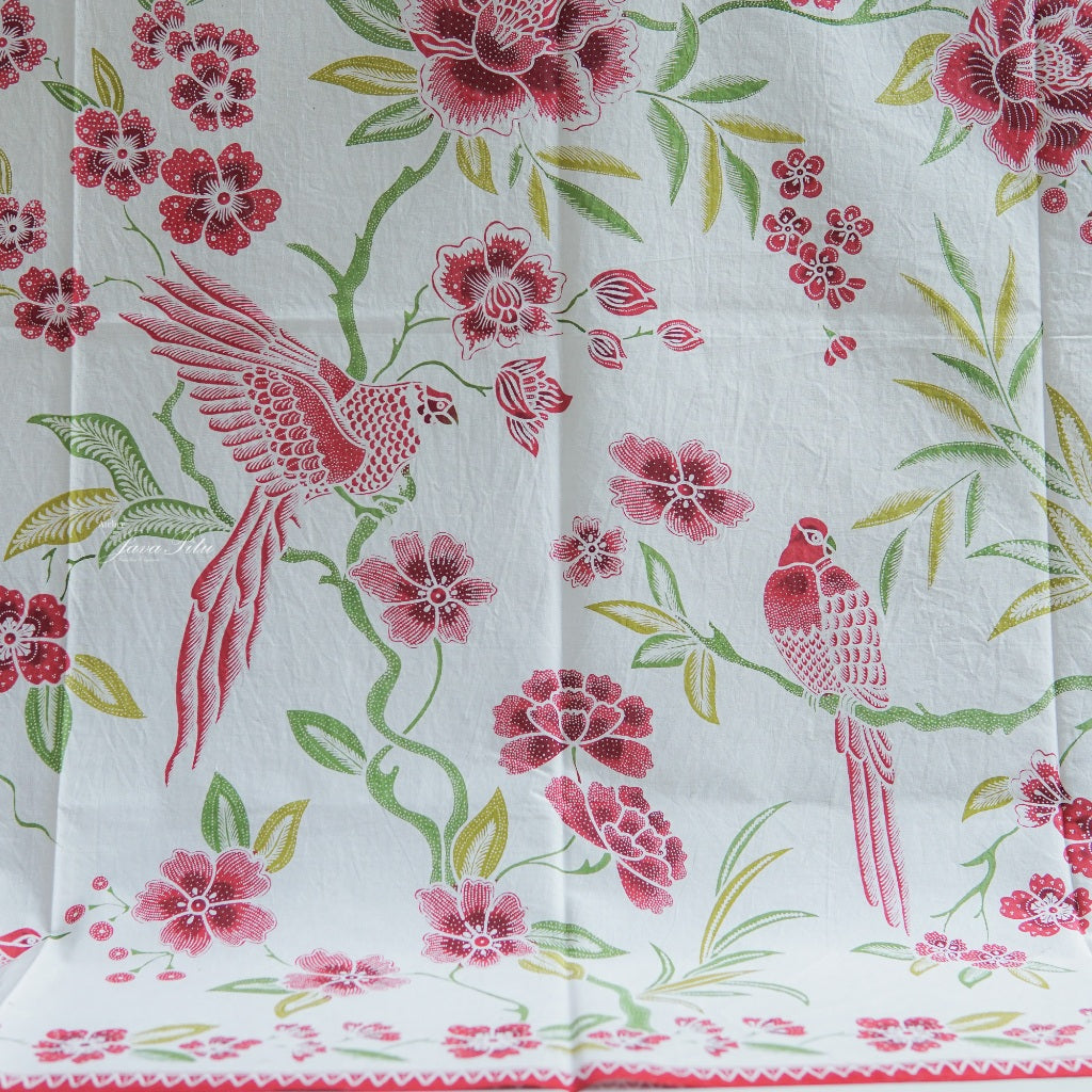 Javapitu - Batik Tulis Kombinasi - LoveBird RedGreen
