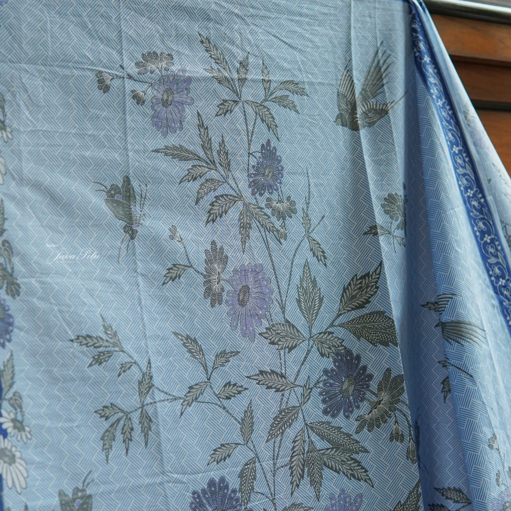 Kain Batik - Chrysanthemum Biru - Kudus - JavaPitu