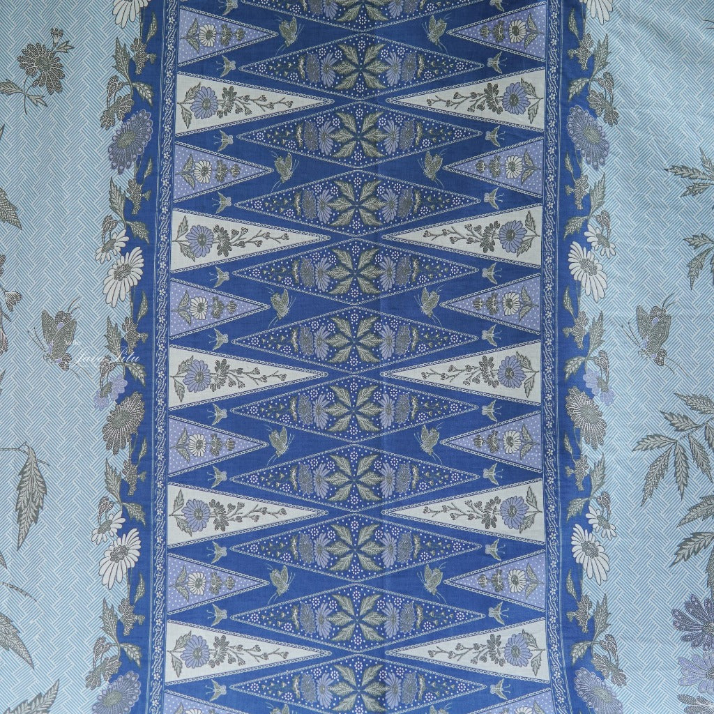Kain Batik - Chrysanthemum Biru - Kudus - JavaPitu