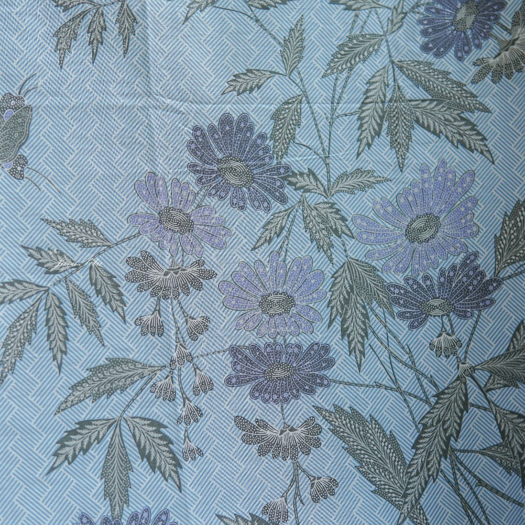 Kain Batik - Chrysanthemum Biru - Kudus - JavaPitu