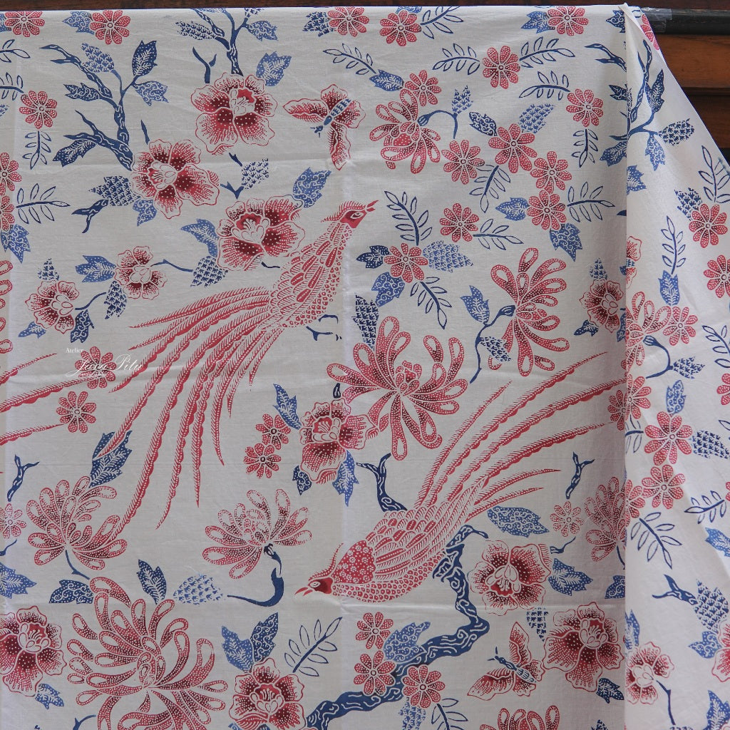 Batik Tulis Kombinasi - Cendrawasih RedBlue - 6369