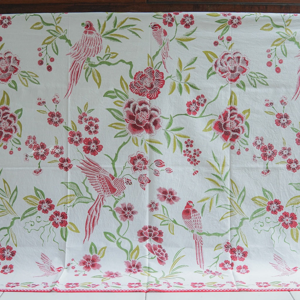 Javapitu - Batik Tulis Kombinasi - LoveBird RedGreen