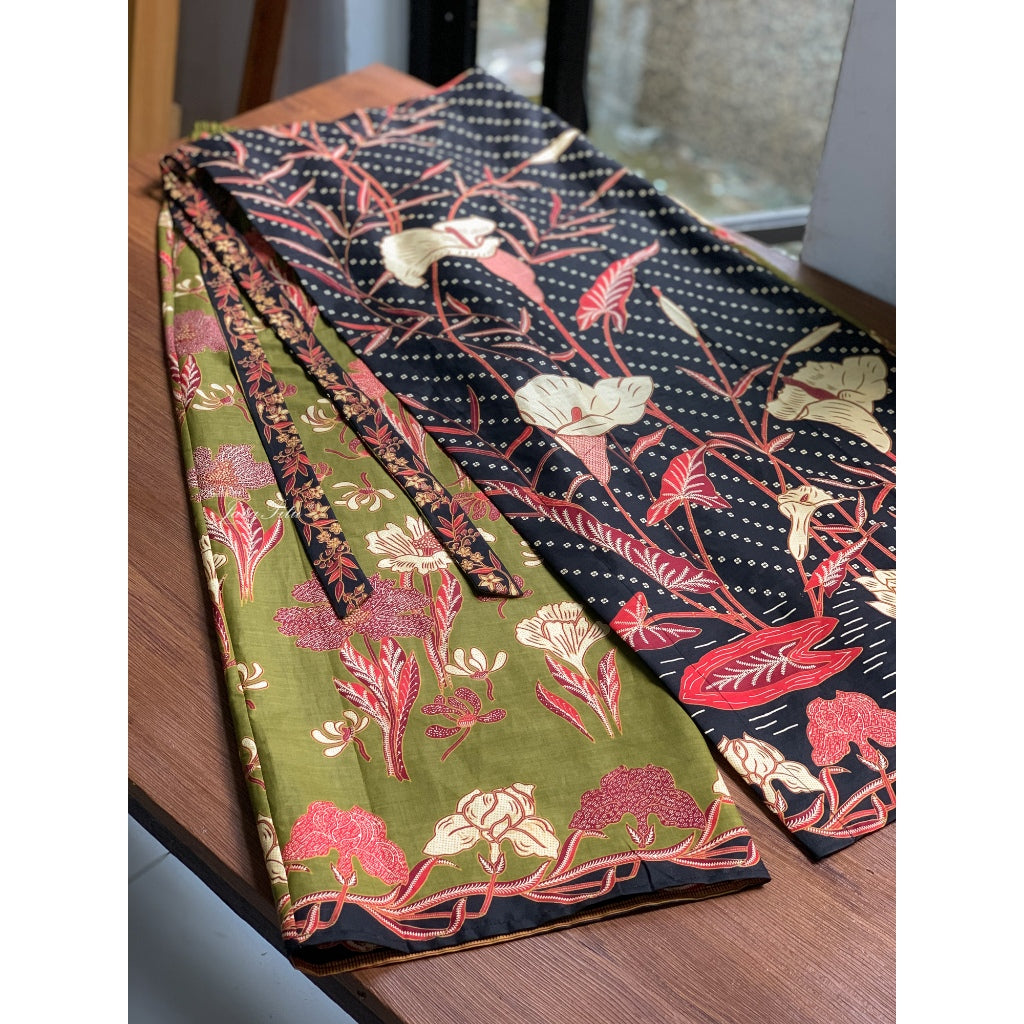 JavaPitu - Celana Batik Katun Paraya Series - Arum Lily - Kain Lilit - Rok Lilit - Sarung Lilit