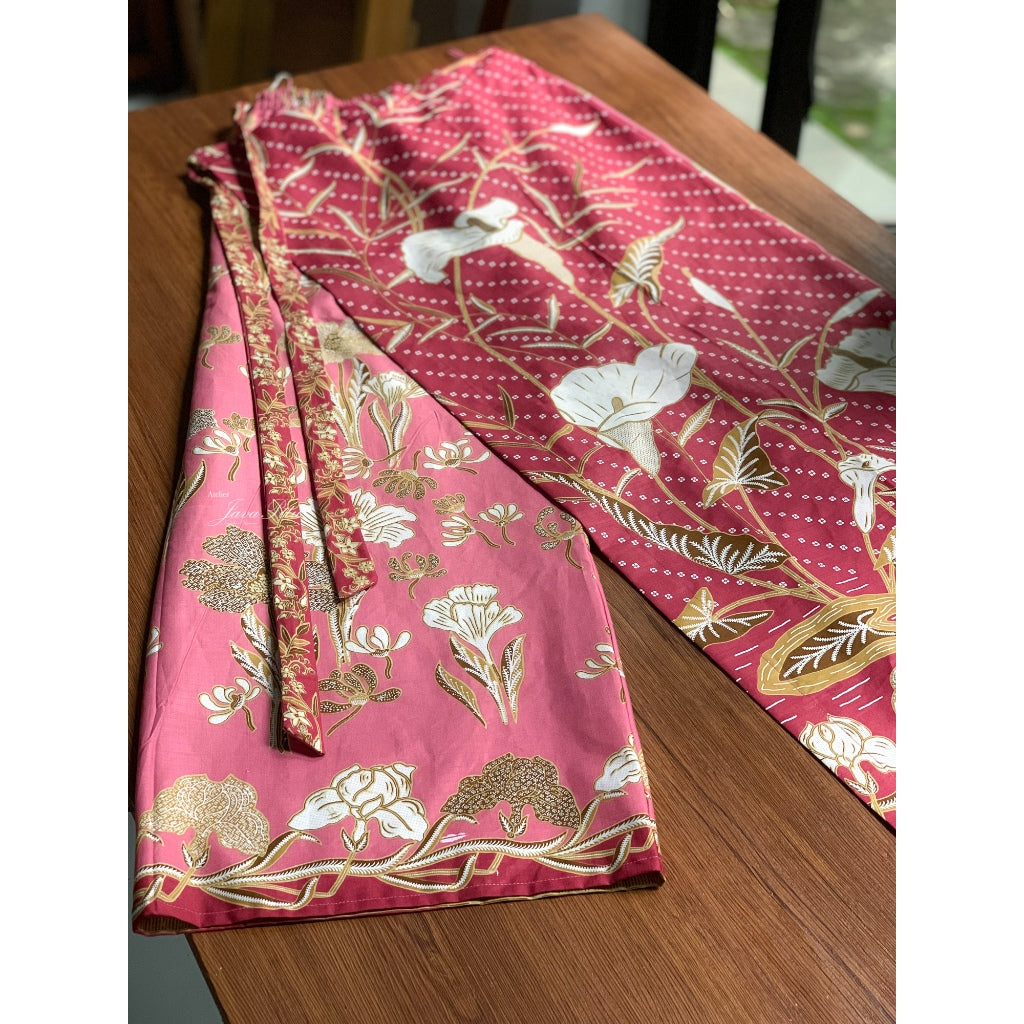 JavaPitu - Celana Batik Katun Paraya Series - Arum Lily - Kain Lilit - Rok Lilit - Sarung Lilit