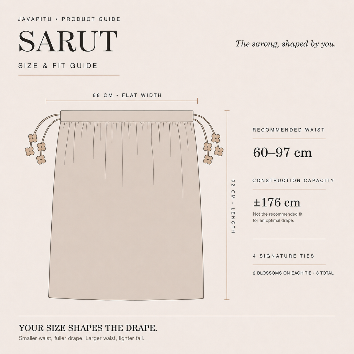 Javapitu - Rok Batik SARUT Drapery - SAGE EDEN - 6512