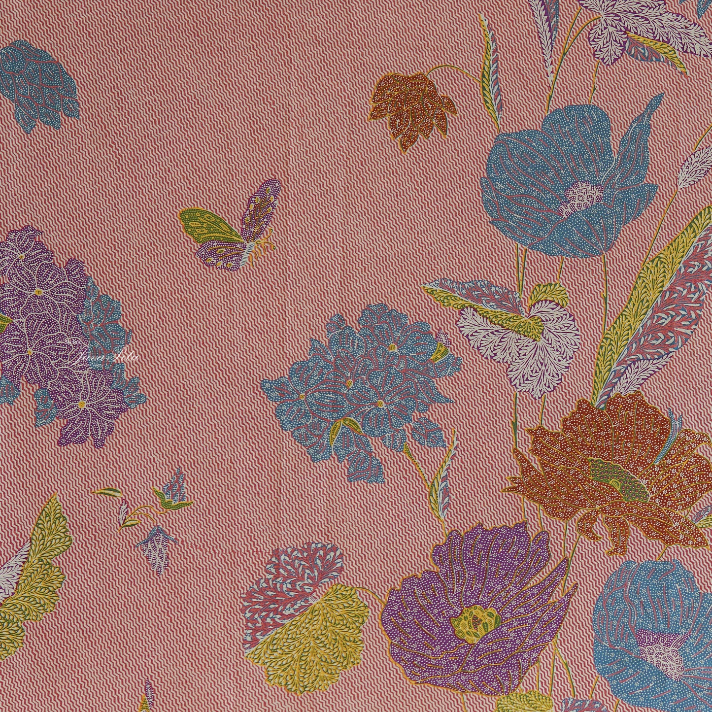Kain Batik Halus - Bunga Magnolia - MintBlush