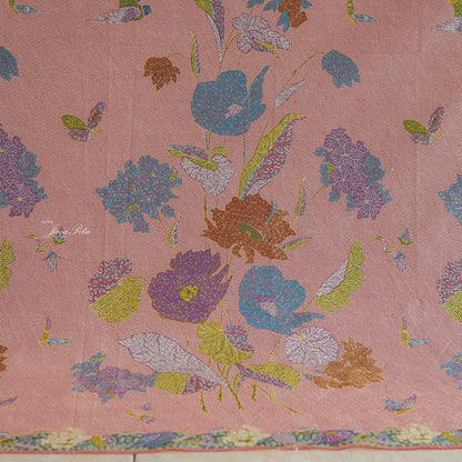 Kain Batik Halus - Bunga Magnolia - MintBlush
