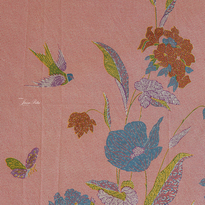 Kain Batik Halus - Bunga Magnolia - MintBlush