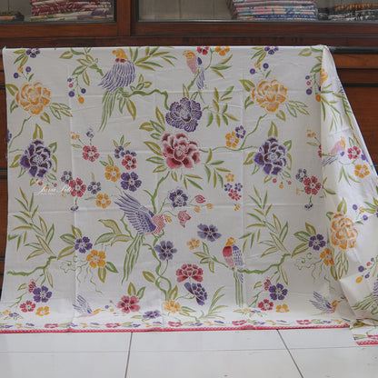 Javapitu - Batik Tulis Kombinasi - LoveBird white