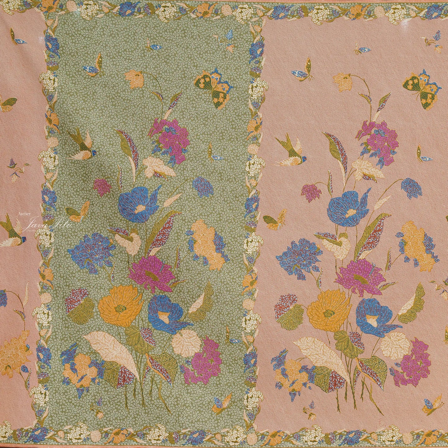 Kain Batik Halus - Bunga Magnolia - MintBlush