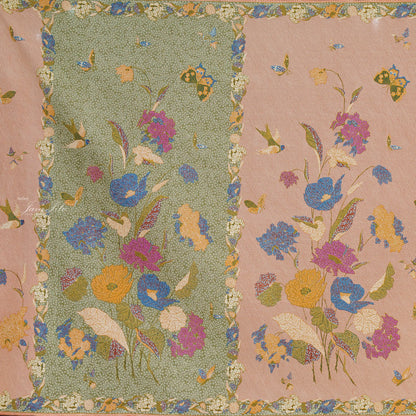 Kain Batik Halus - Bunga Magnolia - MintBlush