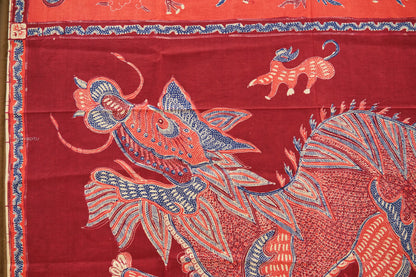 Collector item : Batik Tulis Tokwi / Meja altar - Qilin - C.1950