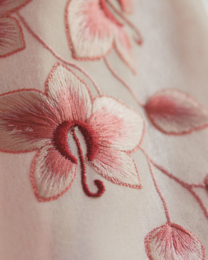 JavaPitu - Kebaya Orchid Premium sage - Handmade Embroidery